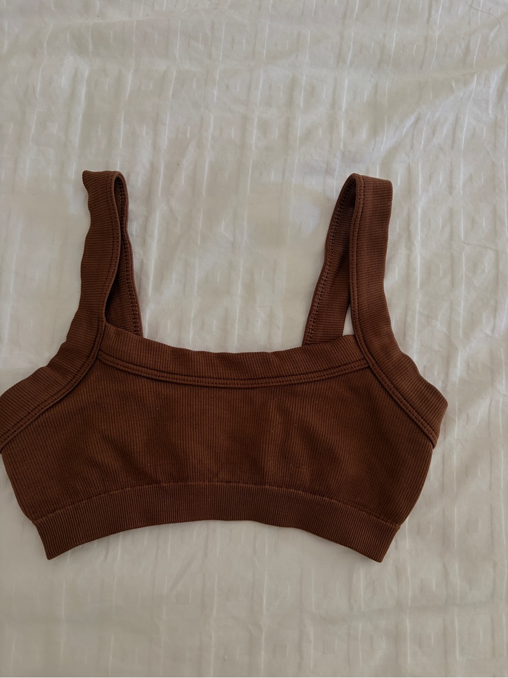 Brown Ribbed Bralette Top - Women Intimates & Sleepwear